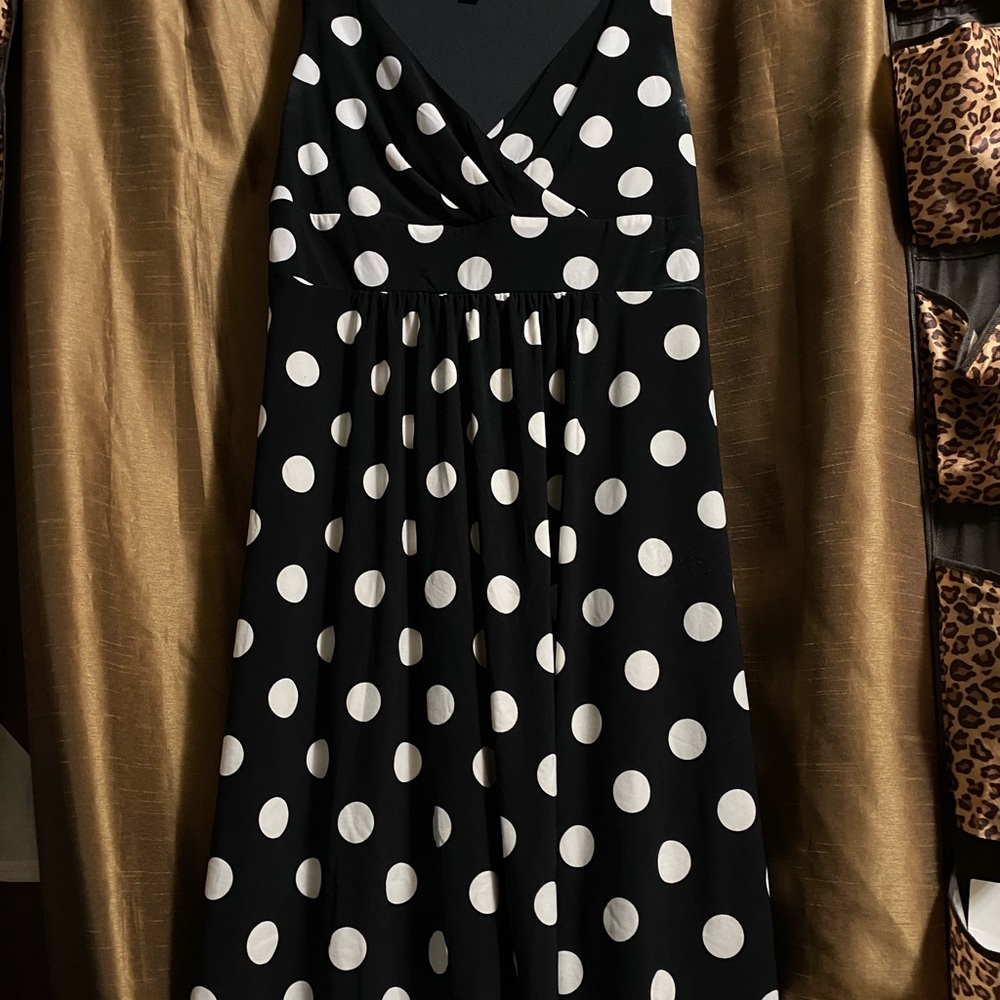 Black and white polka dress